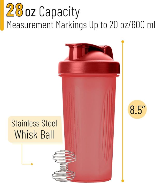 Mr. Pen- Shaker Bottles for Protein Mixes, 28 oz, Shaker Bottle with Wire Whisk Ball, Protein Shaker Bottle, Shaker Cup, Protein Shaker, Protein Shake Bottle, Bottle Shaker, Shake Bottle - Image 17