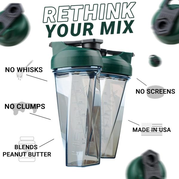 HELIMIX 2.0 Vortex Blender Shaker Bottle Holds upto 28oz | No Blending Ball or Whisk | USA Made | Portable Pre Workout Whey Protein Drink Cup | Mixes Cocktails Smoothies Shakes | Top Rack Safe - Image 25