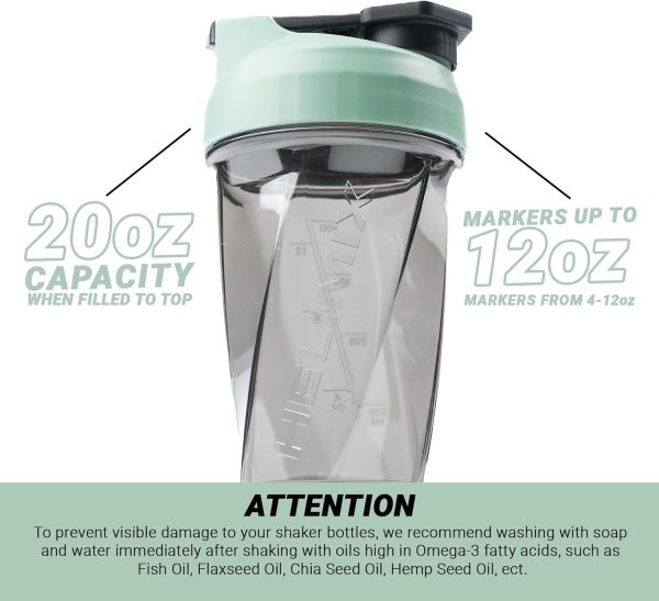 HELIMIX 2.0 Vortex Blender Shaker Bottle Holds upto 28oz | No Blending Ball or Whisk | USA Made | Portable Pre Workout Whey Protein Drink Cup | Mixes Cocktails Smoothies Shakes | Top Rack Safe - Image 49