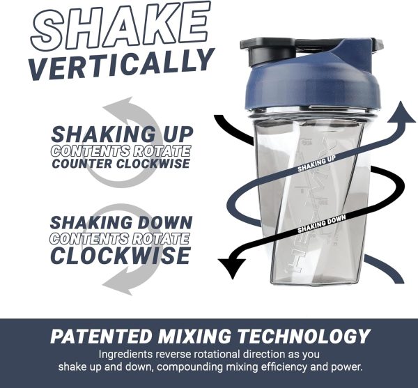 HELIMIX 2.0 Vortex Blender Shaker Bottle Holds upto 28oz | No Blending Ball or Whisk | USA Made | Portable Pre Workout Whey Protein Drink Cup | Mixes Cocktails Smoothies Shakes | Top Rack Safe - Image 157