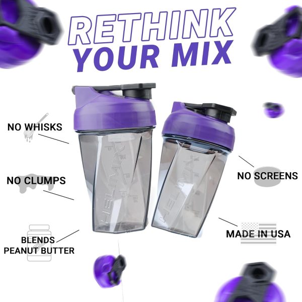 HELIMIX 2.0 Vortex Blender Shaker Bottle Holds upto 28oz | No Blending Ball or Whisk | USA Made | Portable Pre Workout Whey Protein Drink Cup | Mixes Cocktails Smoothies Shakes | Top Rack Safe - Image 219