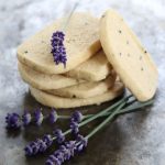 Lavender whole wheat shortbread biscuits