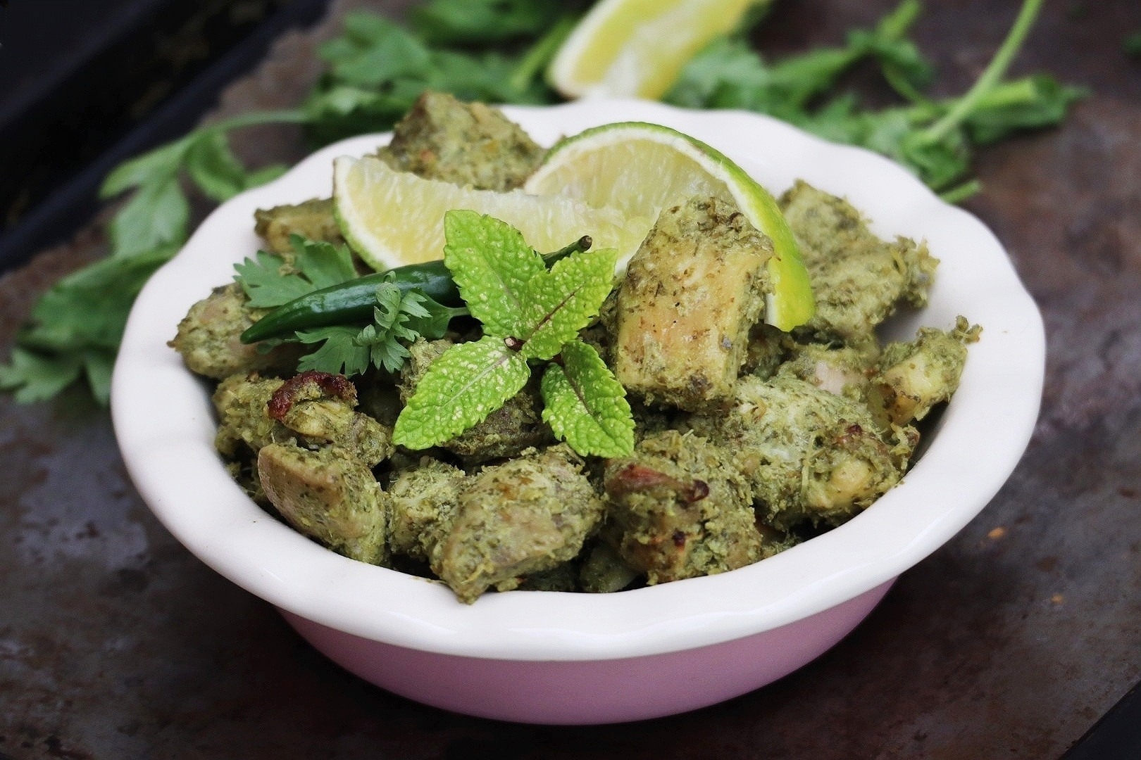 Baked mint and coriander chicken Sunita's World life and food!
