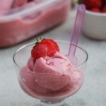 Strawberry and banana frozen yogurt
