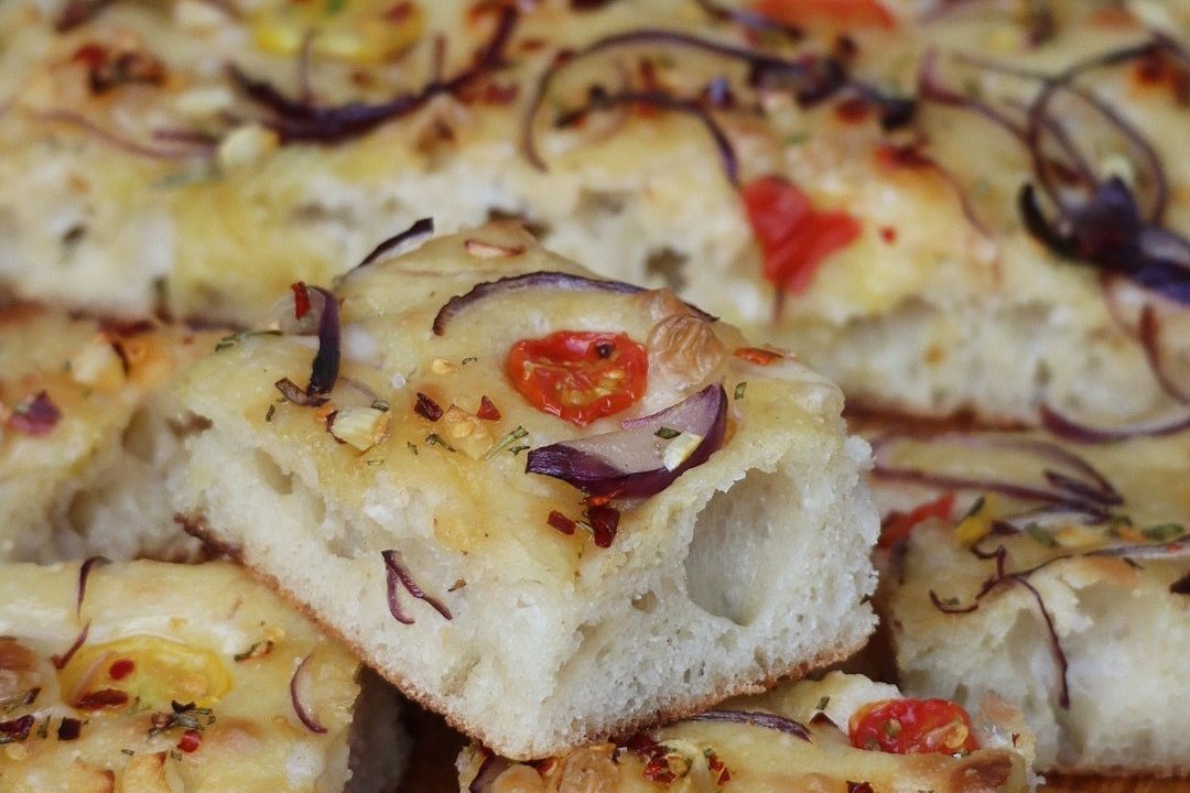 No knead focaccia bread