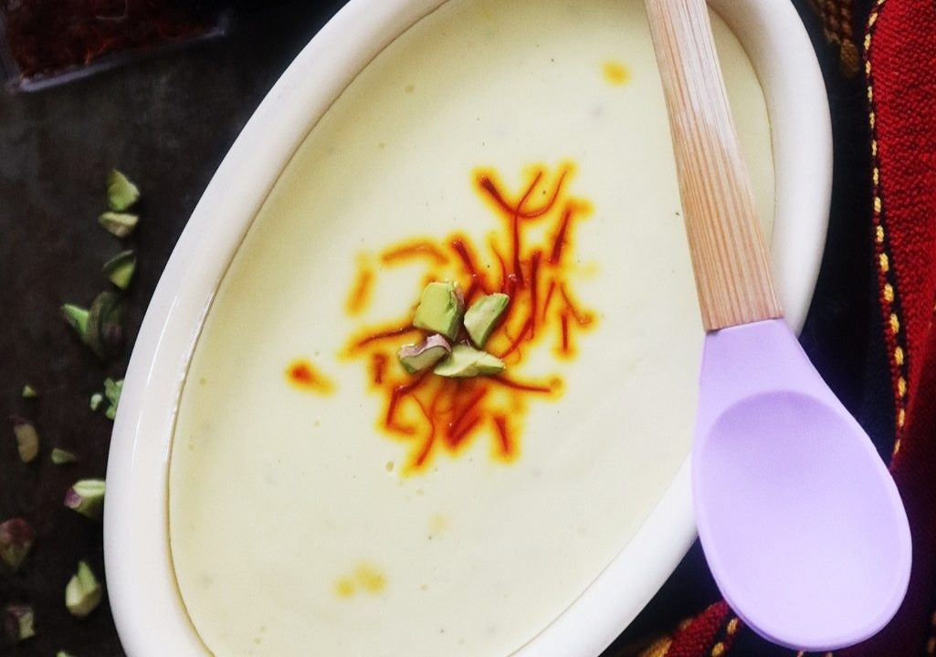 Baked saffron yogurt