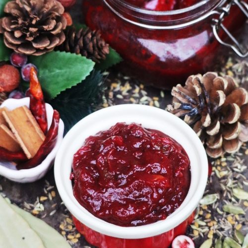 Jola - mitha cranberry chutney l Assamese style hot and sweet cranberry chutney