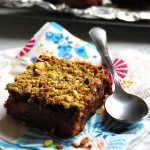 Eggless ricotta and pistachio brownies