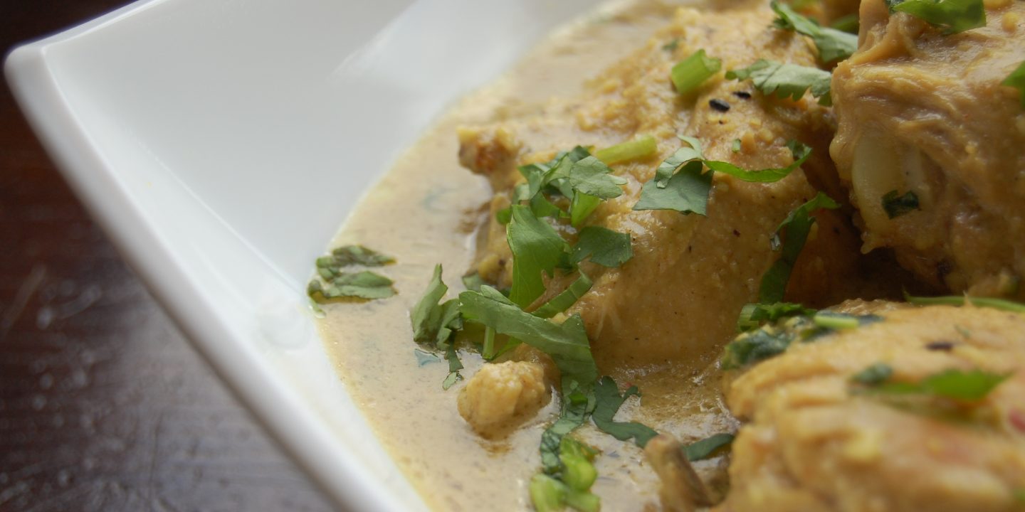 Oil-free chicken curry