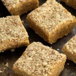 Moong dal, badam and gur burfi