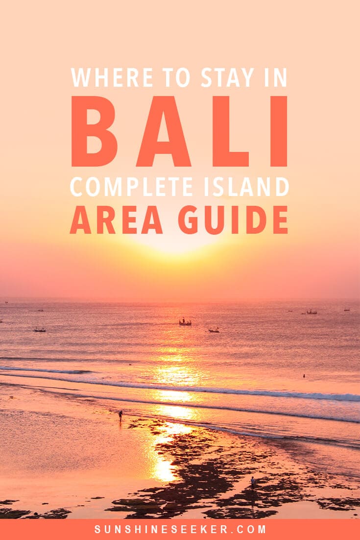 Where to stay in Bali: A complete guide to the different areas on the island. Uluwatu, Canggu, Seminyak, Amed, Jimbaran + many more. Which area in Bali is right for your holiday? #bali #canggu #seminyak #bucketlist #travelinspo