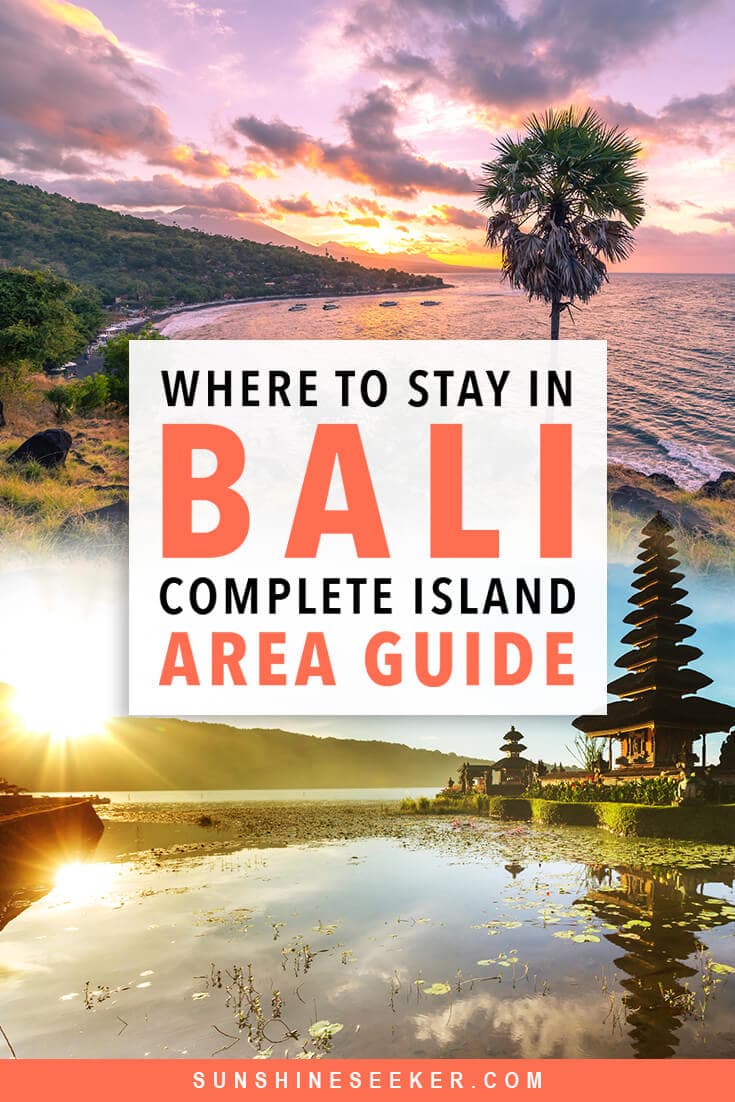 Where to stay in Bali: A complete guide to the different areas on the island. Uluwatu, Canggu, Seminyak, Amed, Jimbaran, Ubud + many more. Which areas in Bali are right for you? #bali #canggu #seminyak #bucketlist #travelinspo