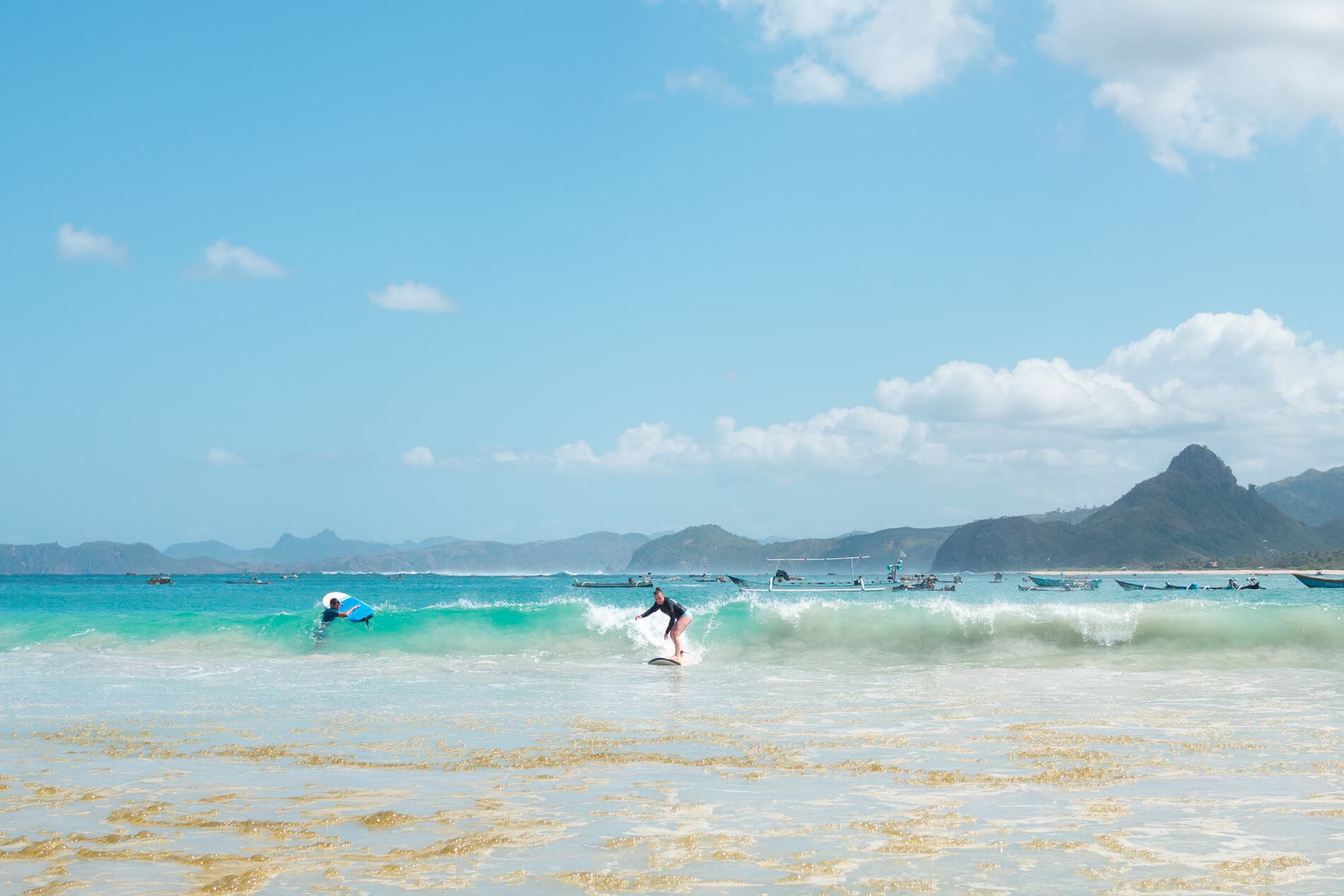 Learn to surf at Selong Belanak Beach - The best place in Lombok for beginner surfers