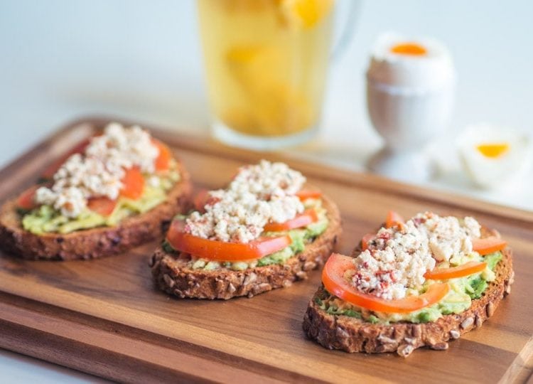 The best avocado on toast with feta cheese