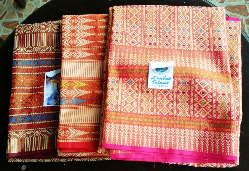 Fabrics I bought from the weaving village south lombok