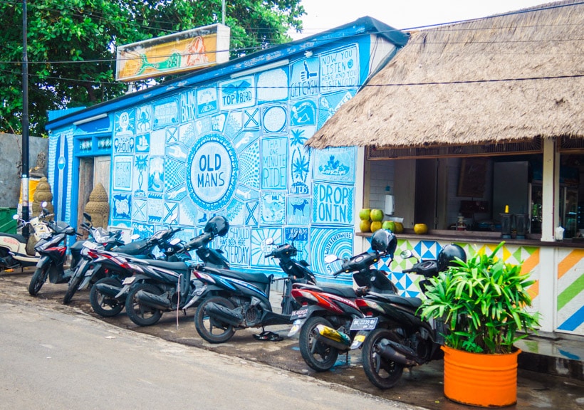 The famous wall at Old Man's Canggu