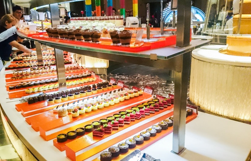 Dessert buffet at Atlantis the Palm Hotel