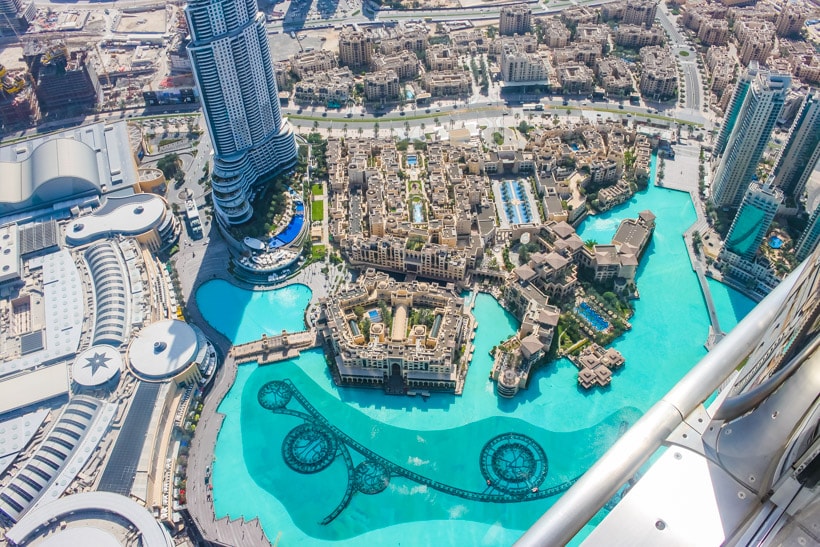 View from 124 floor Burj Khalifa Dubai Mall