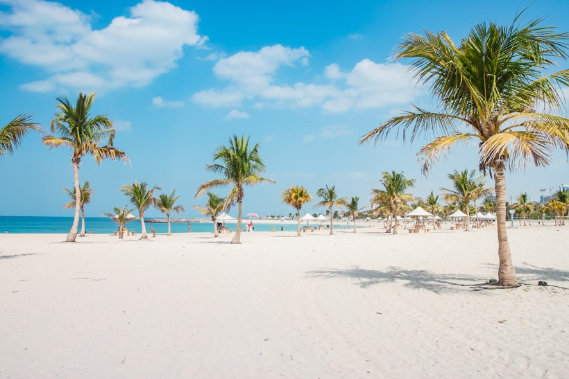 The beautiful Al Mamzar Beach Park Dubai