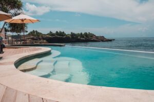 The beautiful pool area at Sandy Bay Beach Club Nusa Lembongan