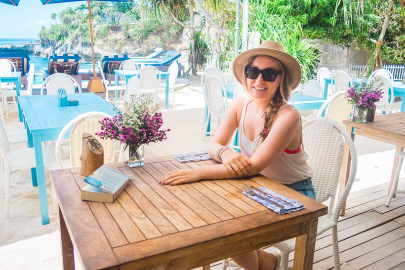 Travel Blogger at Sandy Bay Beach Club Nusa Lembongan