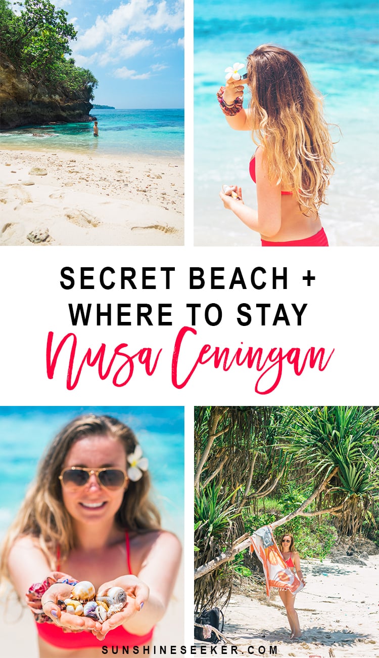 Discover the gorgeous secret beach and where to stay on Nusa Ceningan