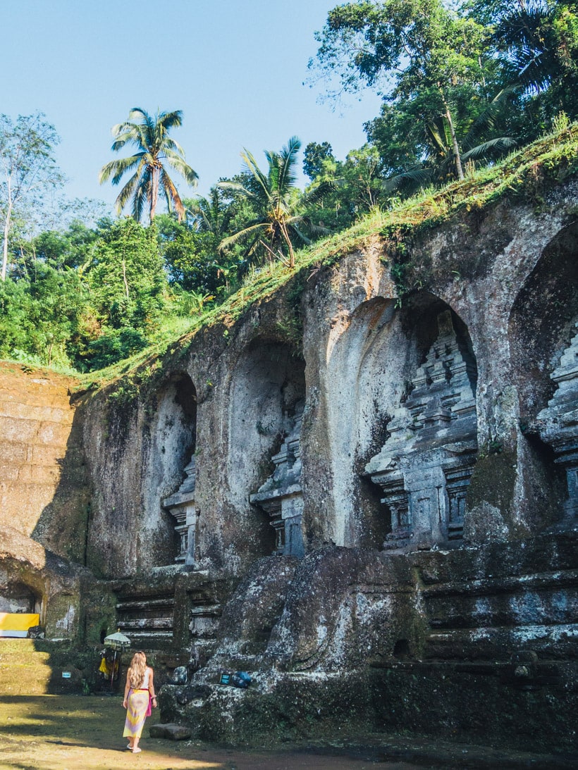 Exploring the beautiful temple grounds of Gunung Kawi in Ubud, Bali, Indonesia