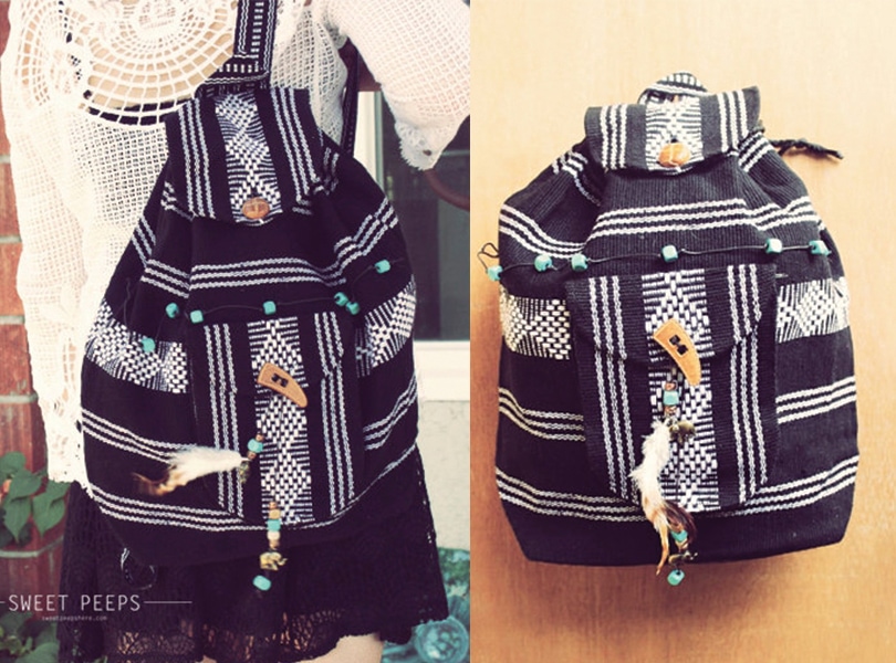 Gift Ideas perfect for travel girls - Bohemian aztec backpack