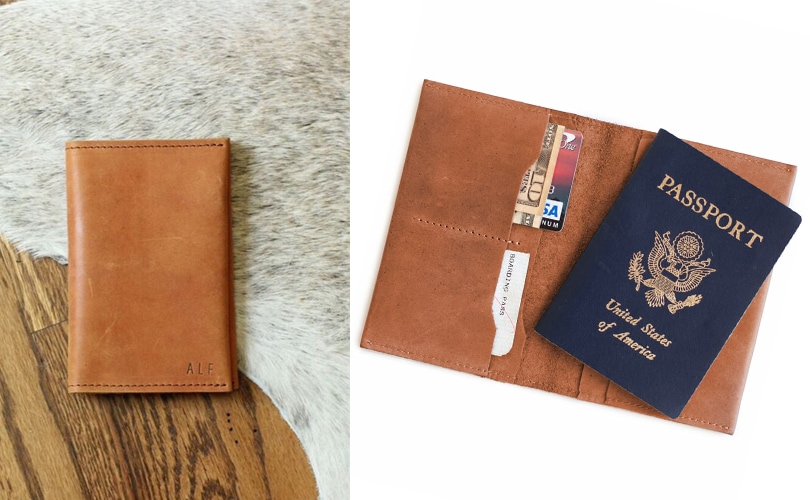 10 gift ideas for travel girls - Ethiopian leather passport wallet