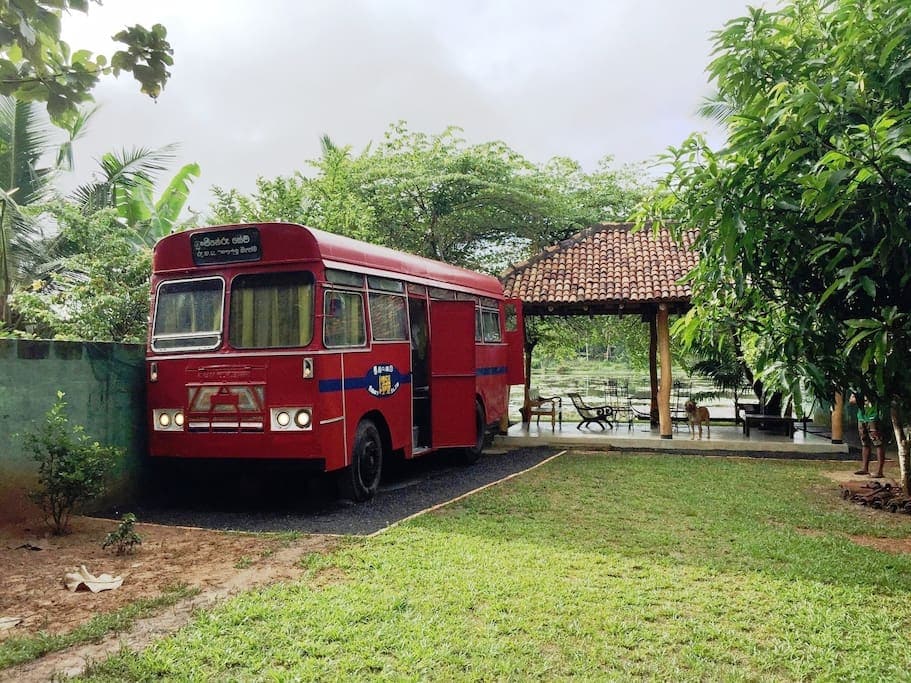 Best and affordable Airbnbs in Sri Lanka - Tangalle vintage bus