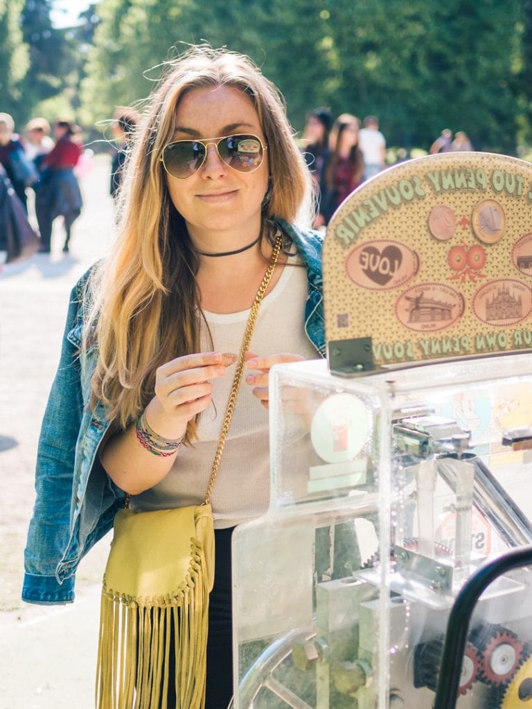 Collecting Pressed Pennies in Sempione Park - Two days in Milan, Italy