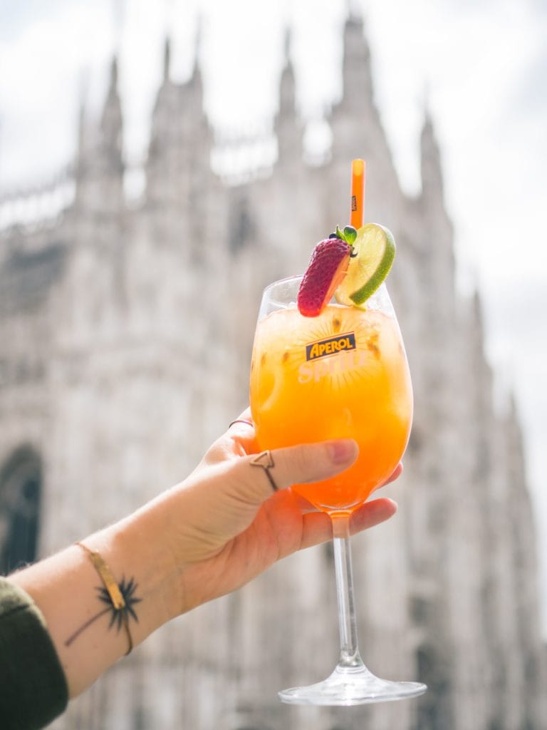 How to spend two days in Milan - Enjoying a Aperol Spritz at Terrazza Aperol