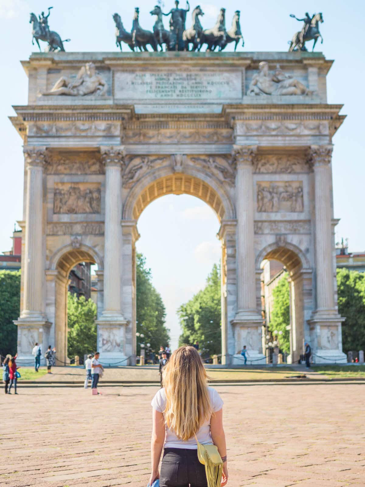 How to spend two days in Milan, Italy - The impressive Arco della Pace at the entrance of Sempione Park