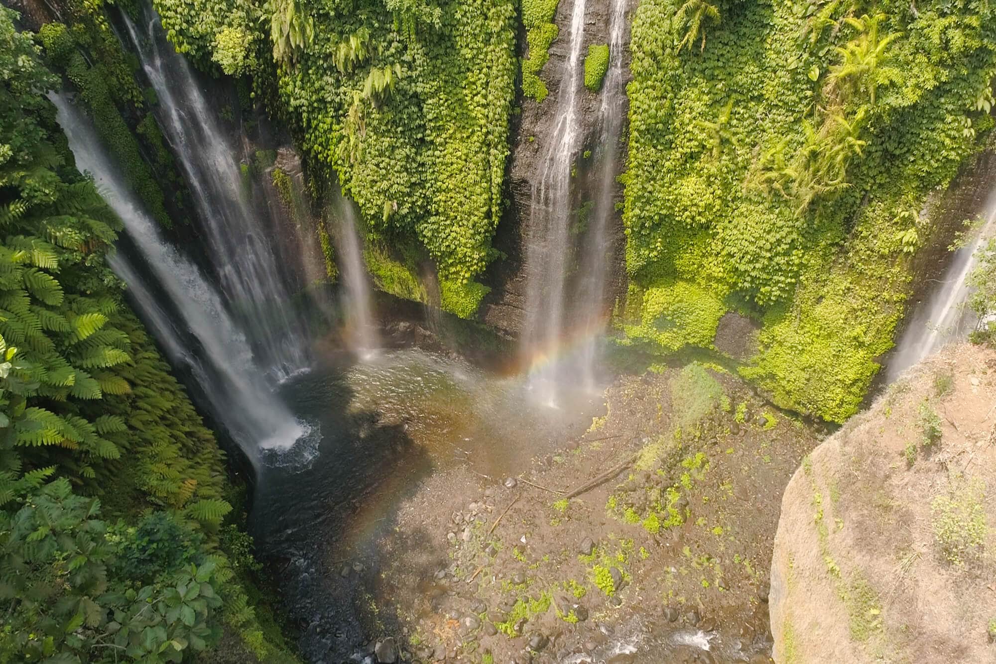 Sekumpul Waterfall in Bali seen from above