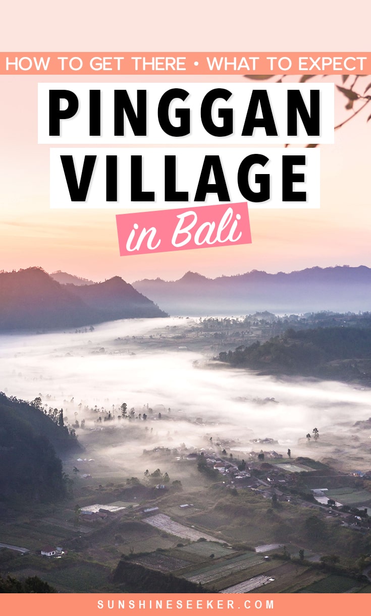 Sunrise over Pinggan Village - One of the best experiences in Bali. How to get to Pinggan Village, what to expect and when to go #pingganvillage #bali #indonesia #bucketlist #sunset