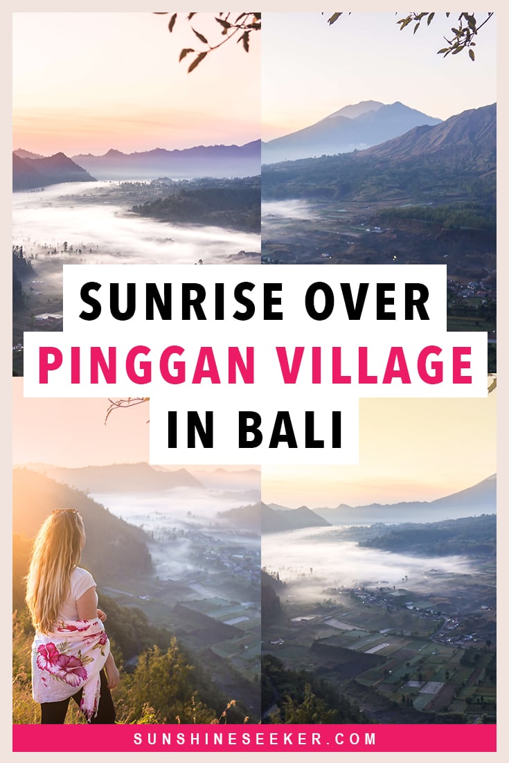 Sunrise over Pinggan Village in Bali - An incredible experience you can't miss #pinggan #pingganvillage #bali #indonesia #bucketlist #balitour