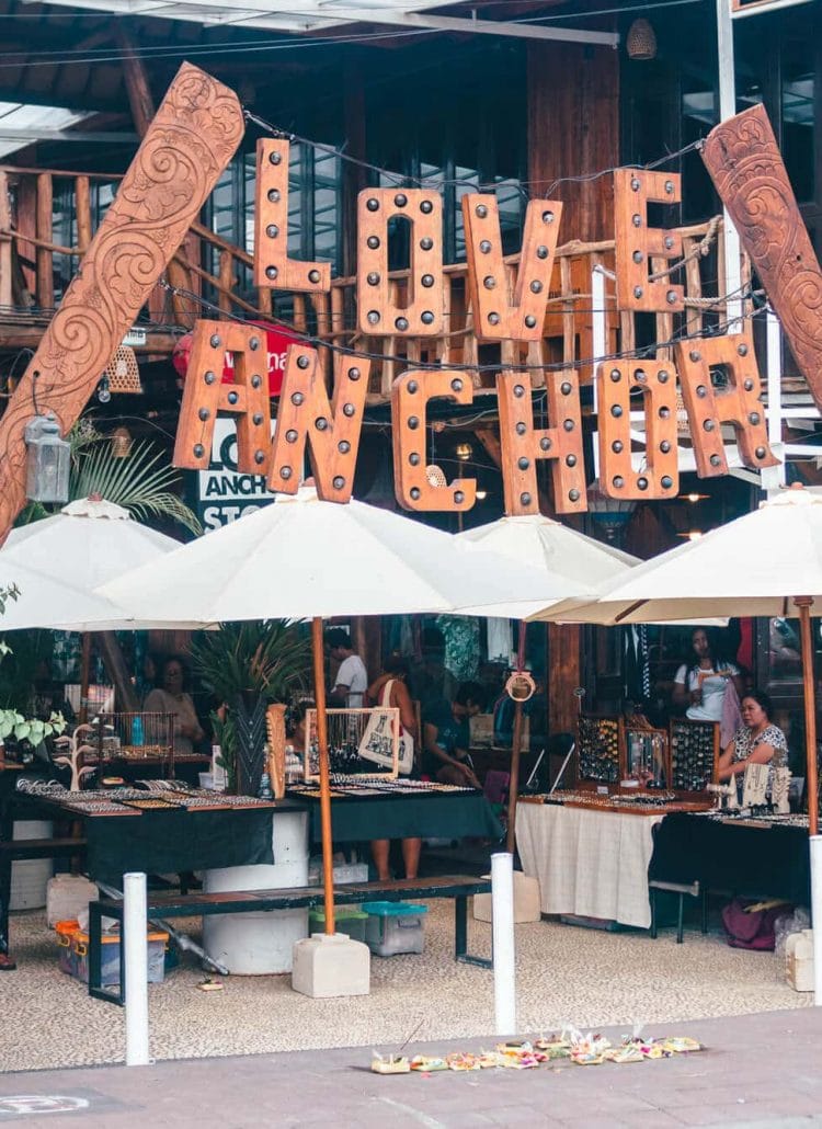 The entrance to Love Anchor Bazar - Discover the best markets in Canggu, Bali