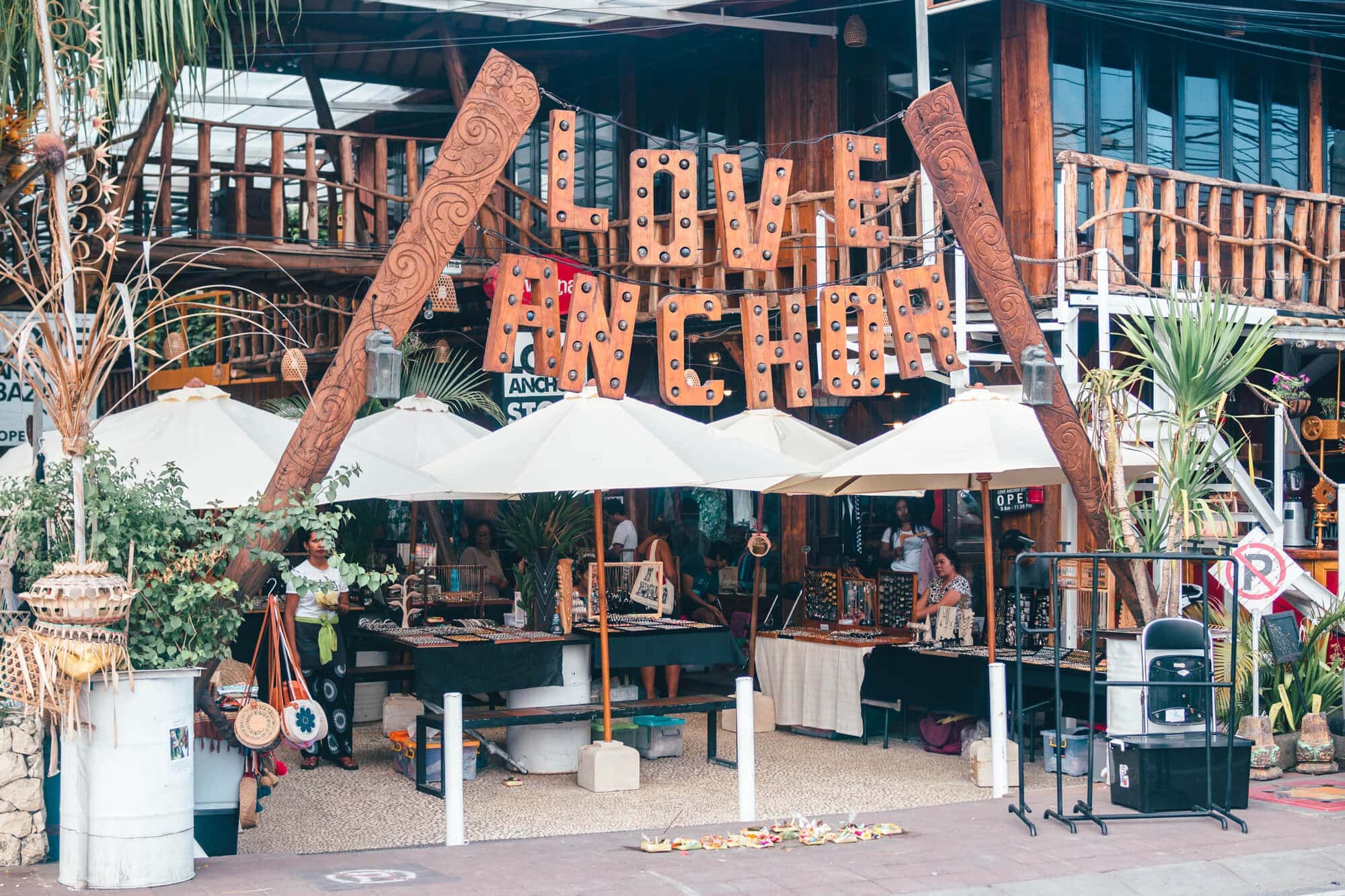 The entrance to Love Anchor Bazar - Discover the best markets in Canggu, Bali