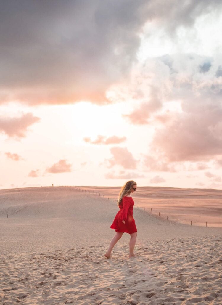 Best day trips from Gdańsk - Sunset at the sand dunes in Słowiński National Park