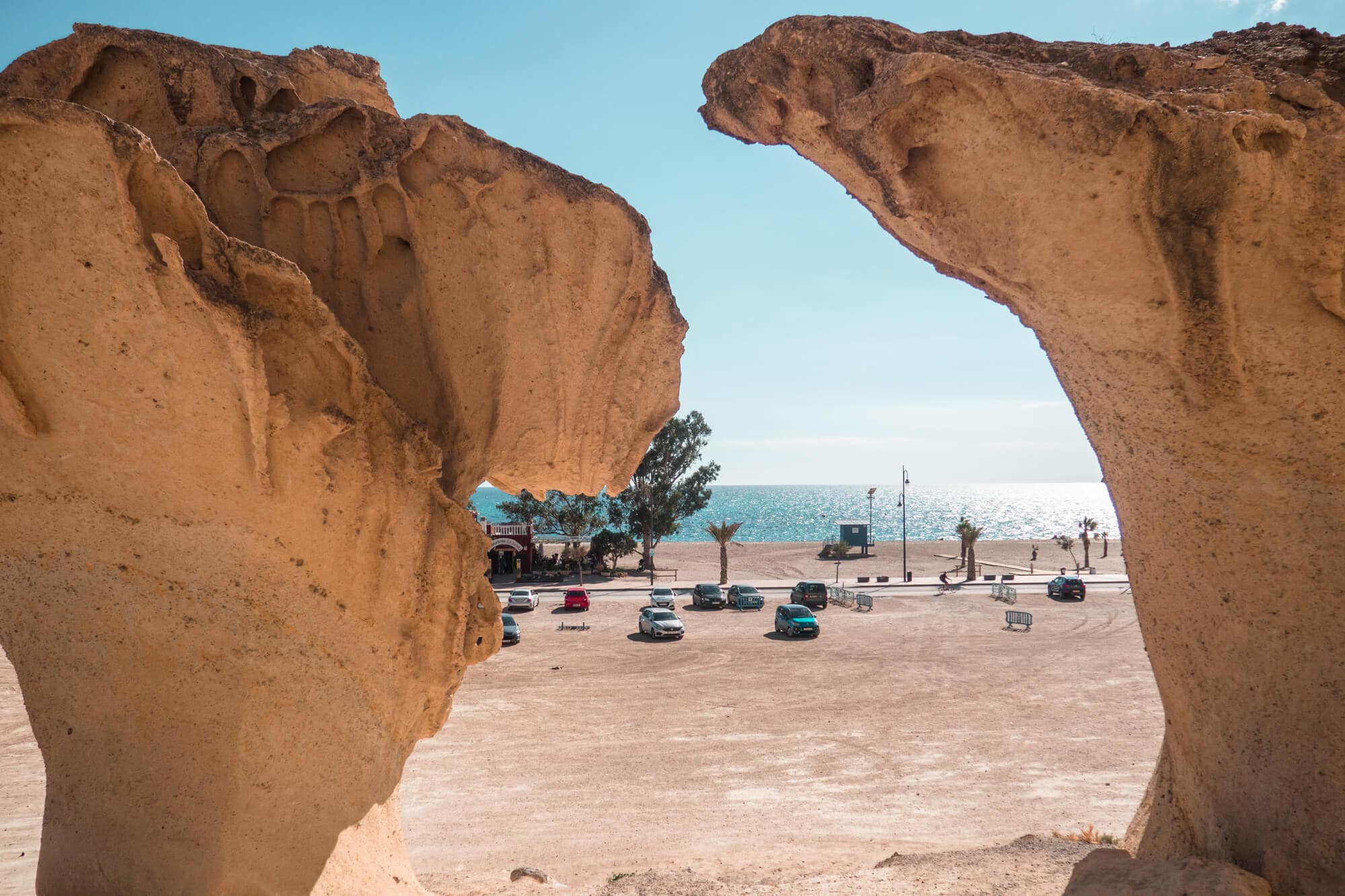 Las Gredas de Bolnuevo, also known as Ciudad Encantada - An otherworldly landscape of eroded sandstone formations in Bolnuevo, Murcia, Spain