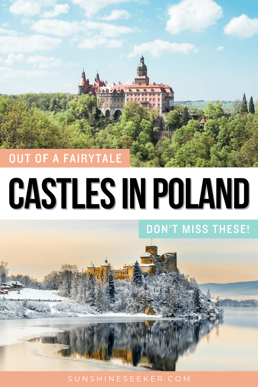 Don't miss these incredible castles in Poland! From Medieval fortresses and ruins to Renaissance Castles and Royal Palaces.