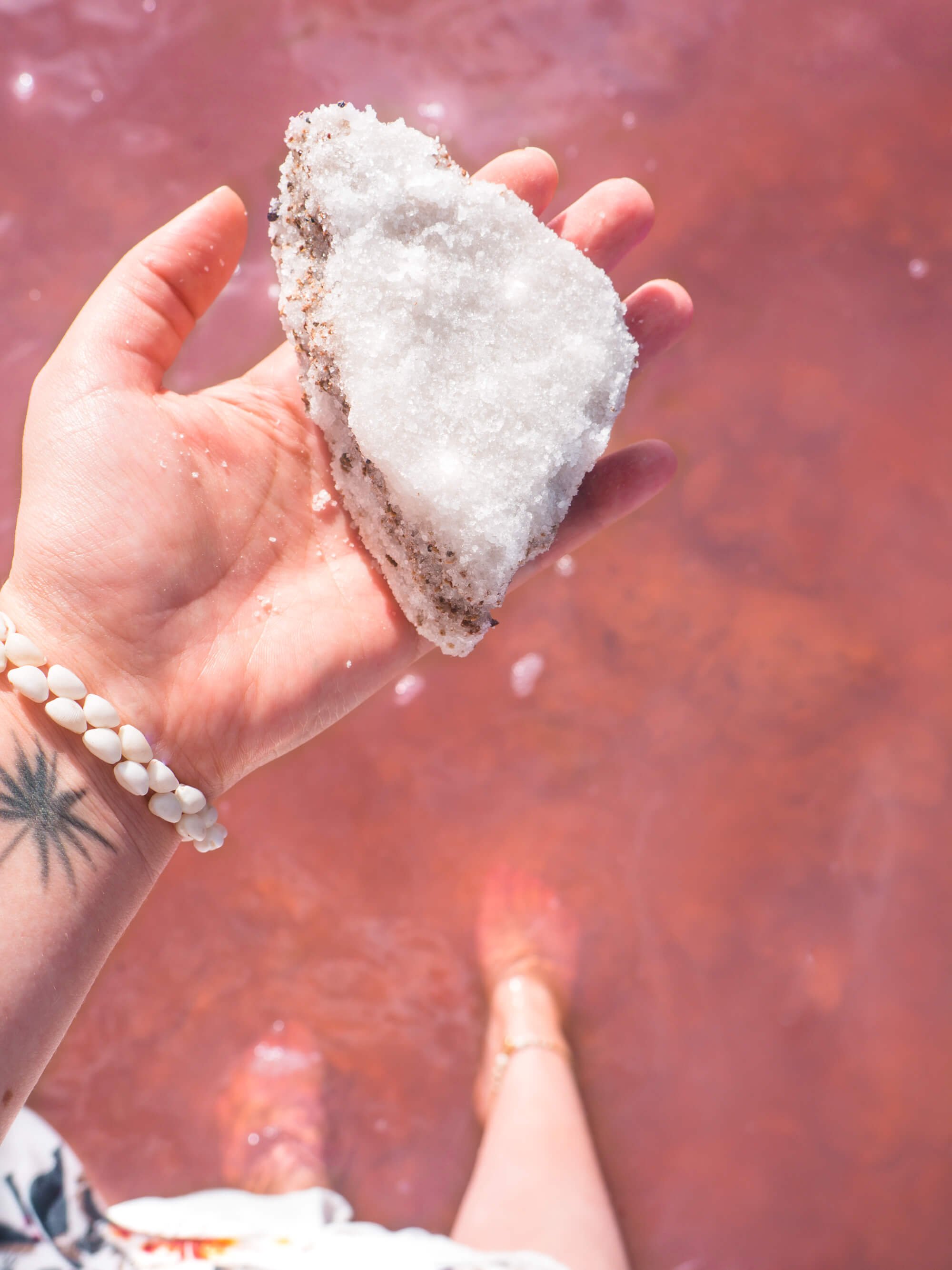 Laguna Salada de Torrevieja - A pink salt lake in Torrevieja, Spain 