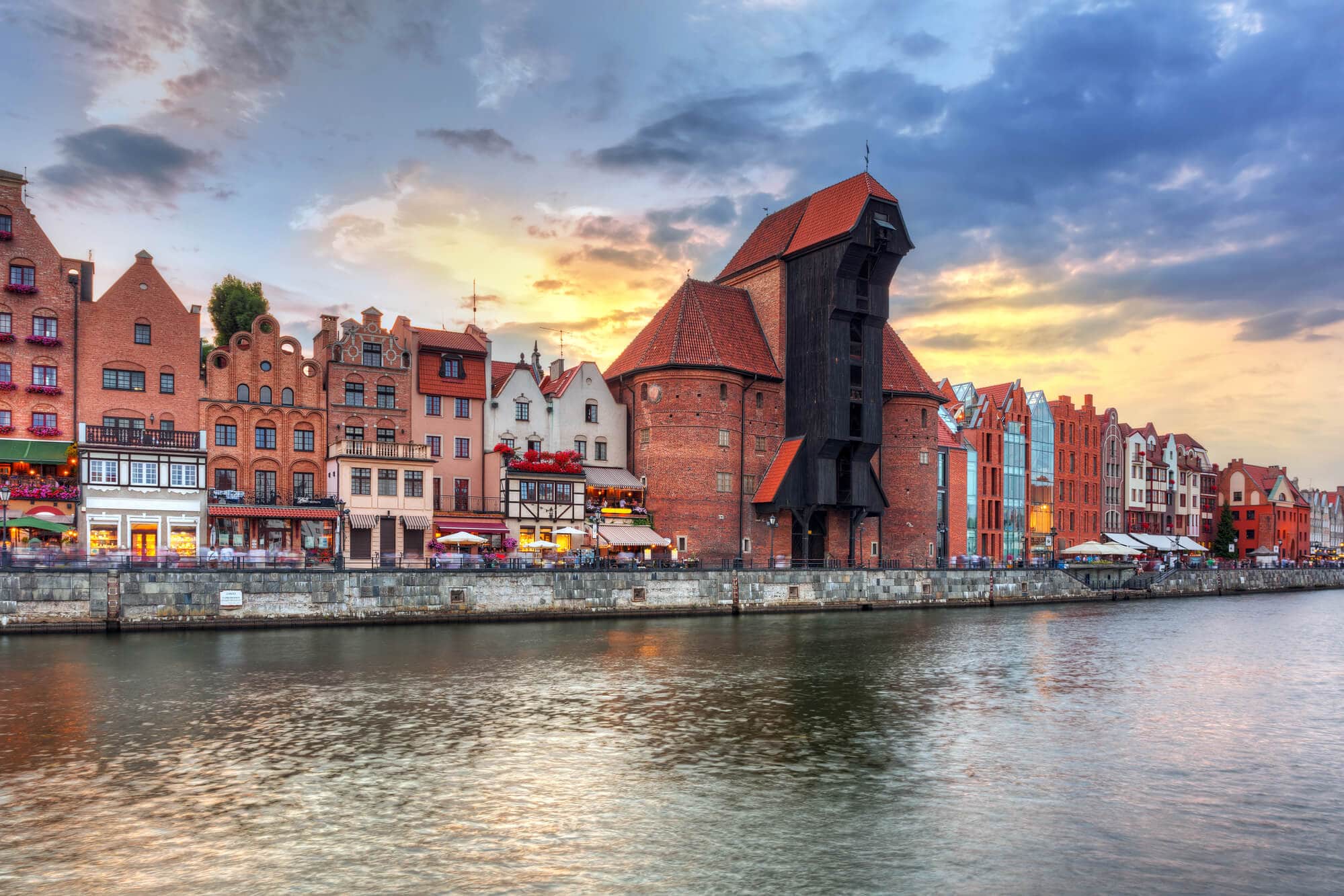 2 days in Gdansk, Poland - View Motlawa River, Gdansk Waterfront and Zuraw crane