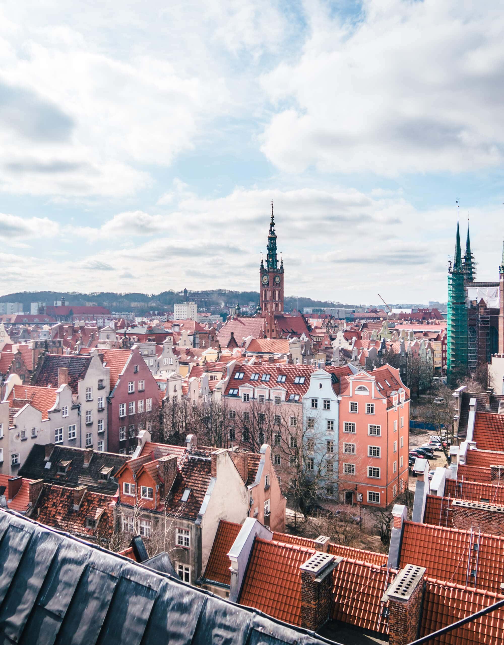 View from the tower at the archaeological museum, a must on any 2 days Gdansk itinerary.