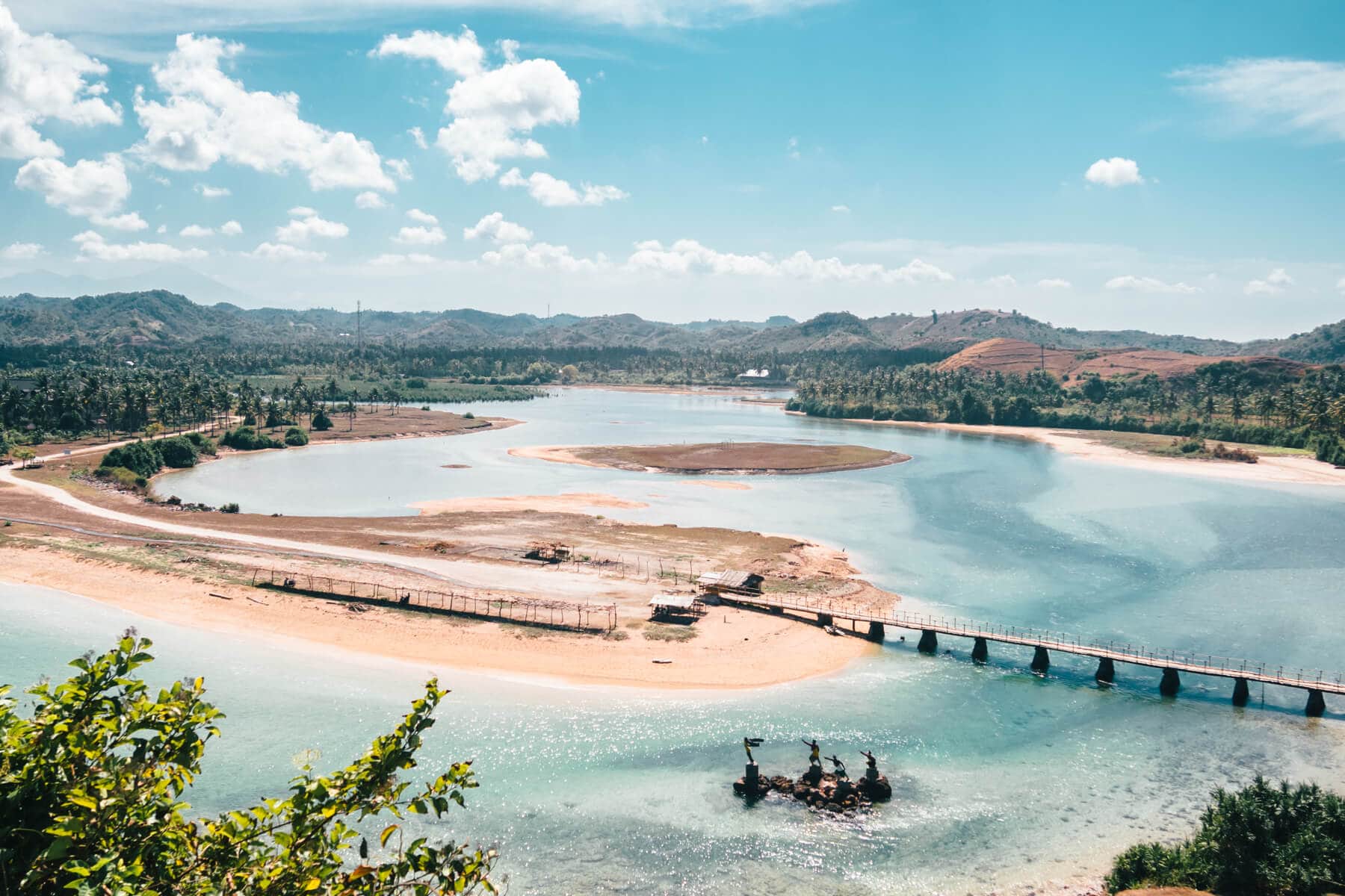 5 of the best views close to Kuta, Lombok - Seger Beach looking out over a gorgeous inlet and Patung Putri Mandalika (Statue Of Princess Mandalika)