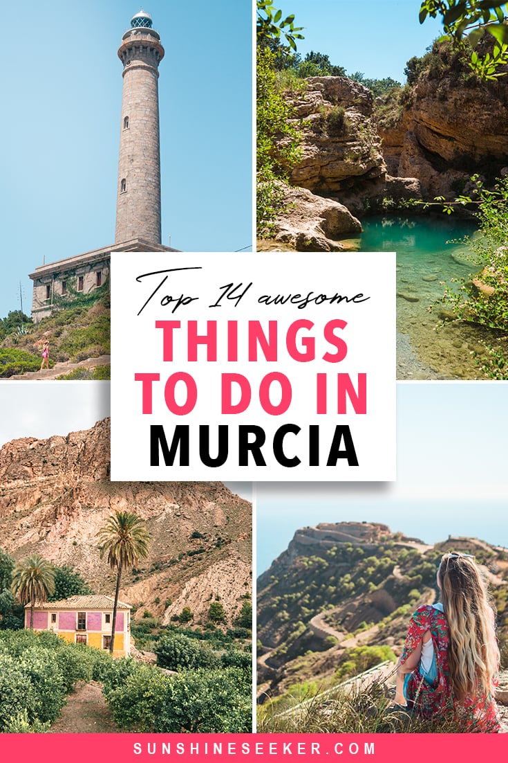 Murcia, Spain: Top 14 awesome things to do. From scenic villages in Ricote Valley to a hidden waterfall and impressive fortresses. The Region of Murcia has it all #murcia #spain #travelinspo #bucketlist #cartagena