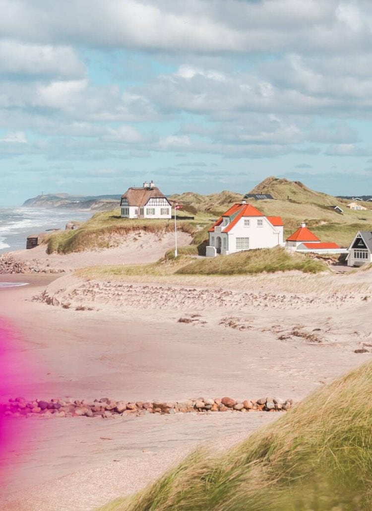 The Ultimate Denmark Bucket List. 101 awesome things to do - View of two houses on Lokken Beach