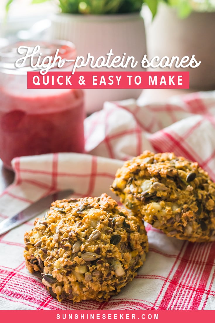 Make these delicious high-protein scones for breakfast tomorrow. Healthy, quick & tasty scones/rolls recipe