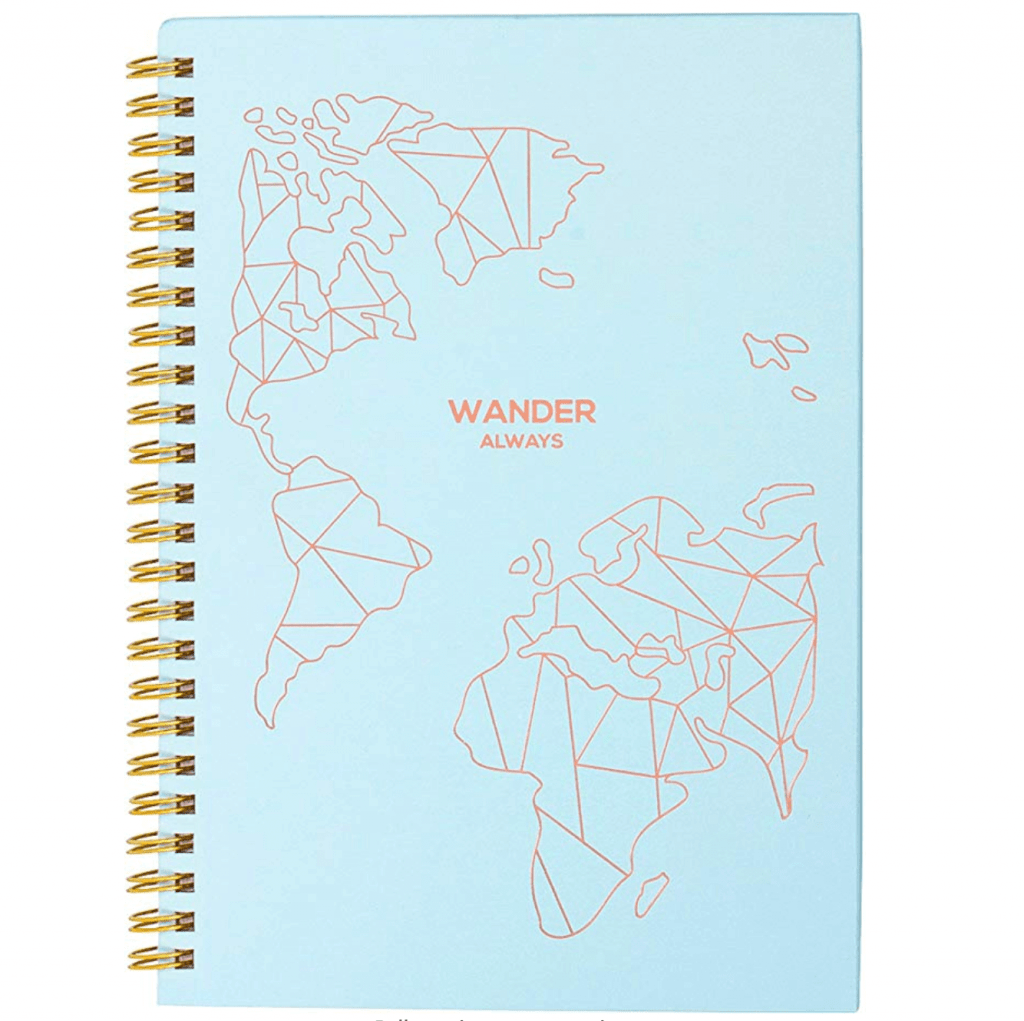 Cute women's travel planner journal - Best travel gift ideas under $50