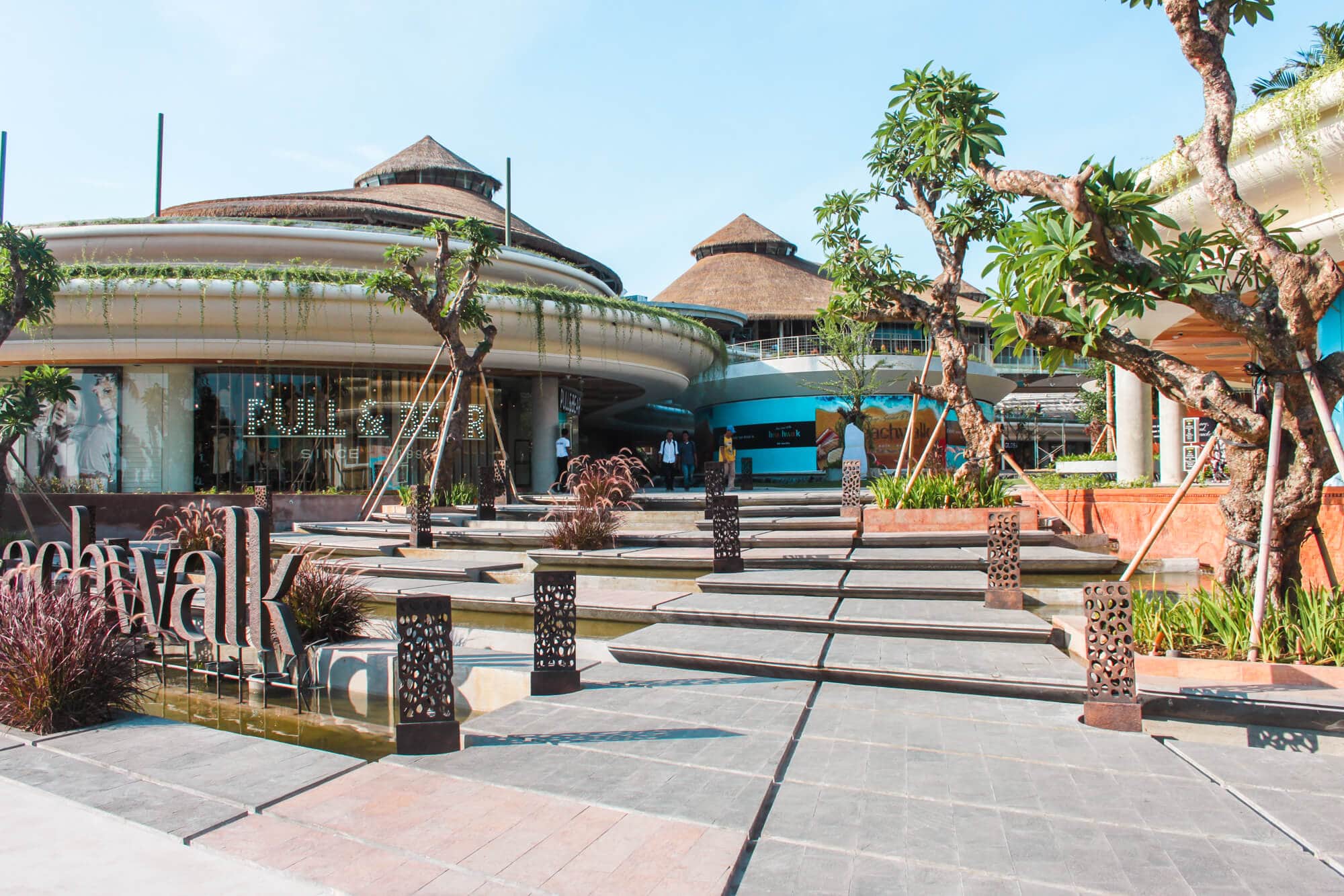 The steps leading to Beachwalk shopping mall right on Kuta Beach, a must during your two weeks in Bali.